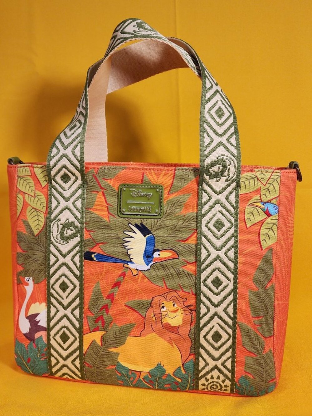 Loungefly Disney The Lion King Animals Printed Canvas Crossbody Tote Handbag NEW - Picture 4 of 11